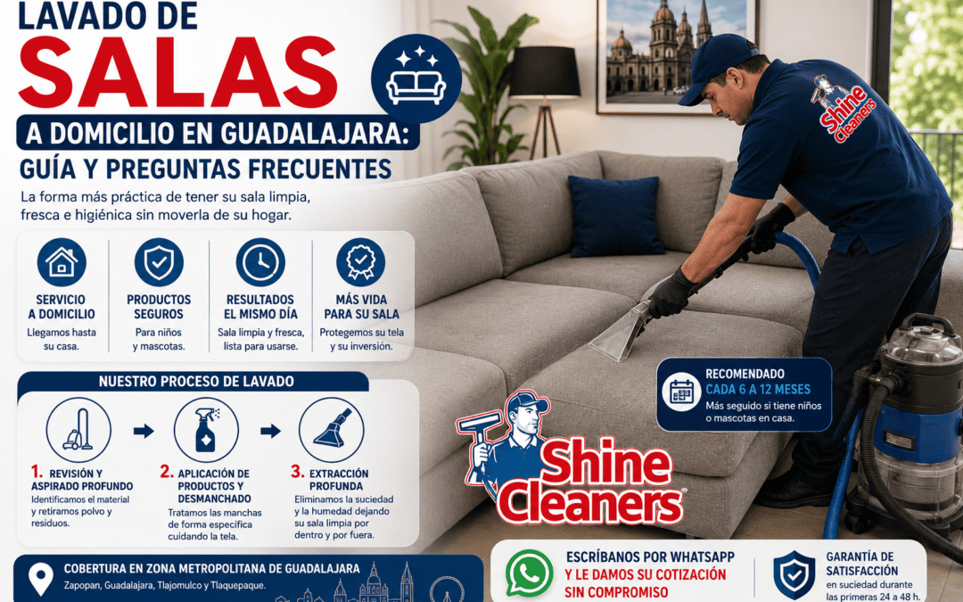Lavado de salas a domicilio en Guadalajara realizado por Shine Cleaners